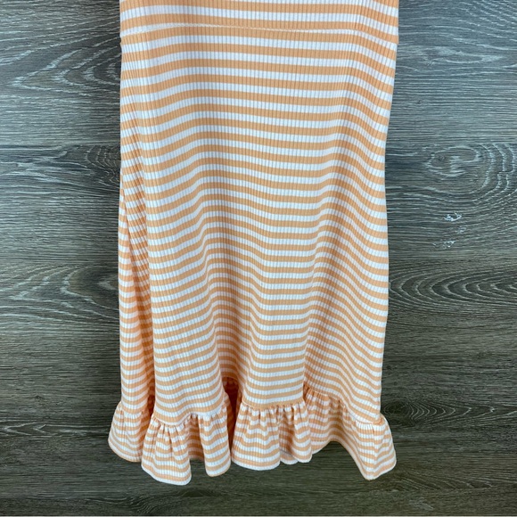 Vero Moda Nordstrom Maria the mini stripe dress coral/ white striped NWT Size M - Picture 9 of 10